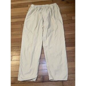 Flax Size L Wide Leg HR Velvet Pants Ivory